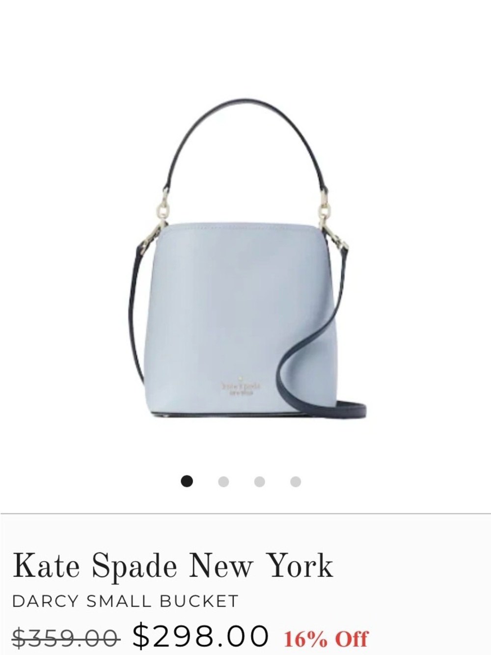 kate spade Darcy Small Bucket Bag — Light Blue